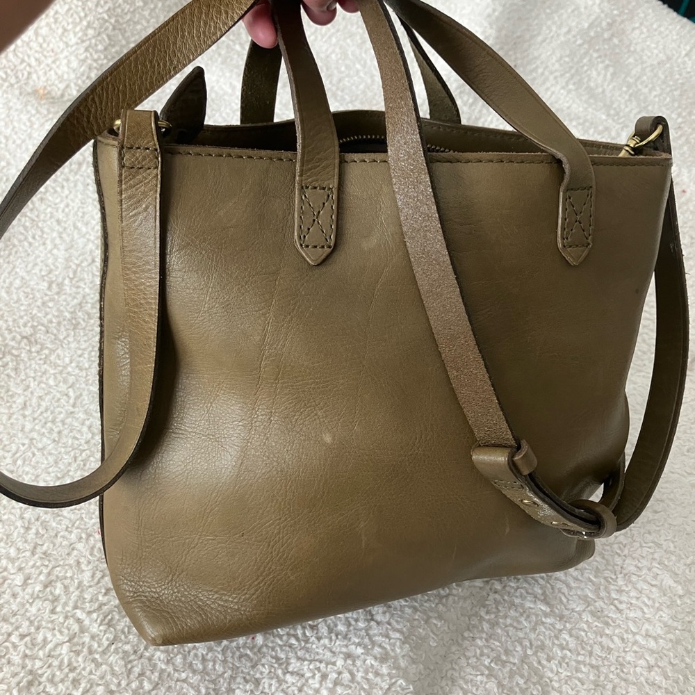 Madewell Olive Leather Crossbody Bag